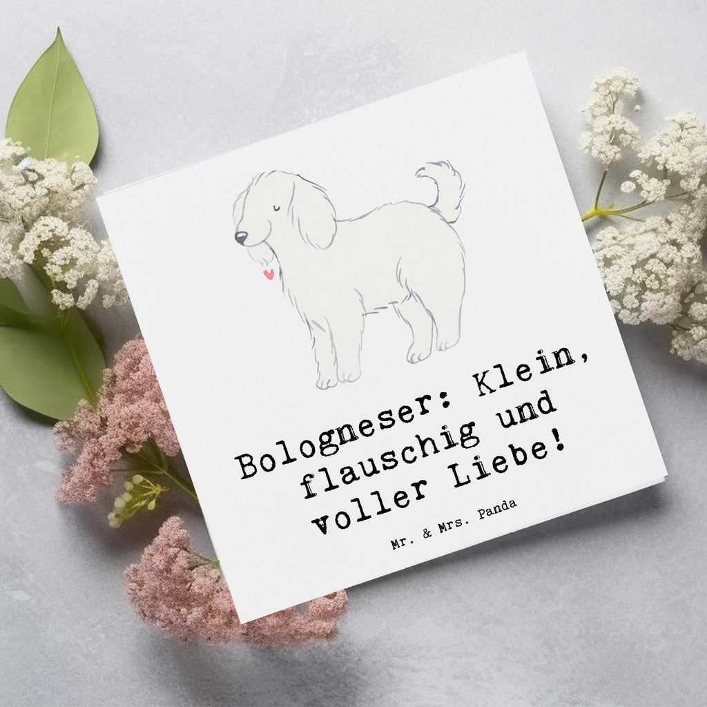 Deluxe Karte Bologneser Liebe Karte, Grußkarte, Klappkarte, Einladungskarte, Glückwunschkarte, Hochzeitskarte, Geburtstagskarte, Hochwertige Grußkarte, Hochwertige Klappkarte, Hund, Hunderasse, Rassehund, Hundebesitzer, Geschenk, Tierfreund, Schenken, Welpe