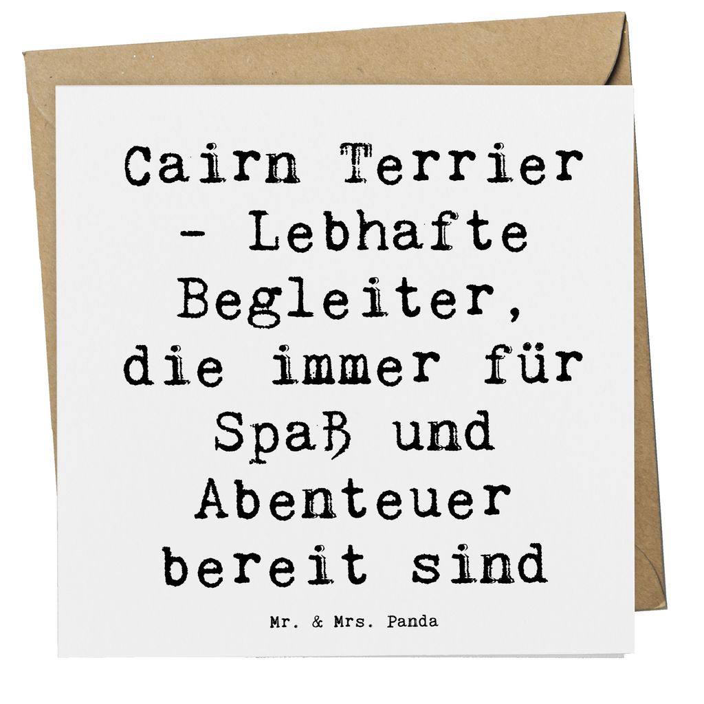 Deluxe Karte Spruch Cairn Terrier Begleiter Karte, Grußkarte, Klappkarte, Einladungskarte, Glückwunschkarte, Hochzeitskarte, Geburtstagskarte, Hochwertige Grußkarte, Hochwertige Klappkarte, Hund, Hunderasse, Rassehund, Hundebesitzer, Geschenk, Tierfreund, Schenken, Welpe