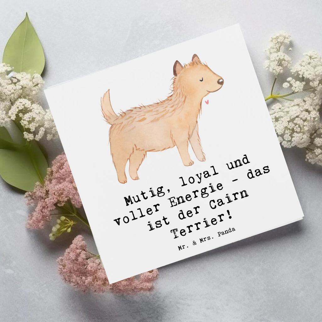 Deluxe Karte Mutiger Cairn Terrier Karte, Grußkarte, Klappkarte, Einladungskarte, Glückwunschkarte, Hochzeitskarte, Geburtstagskarte, Hochwertige Grußkarte, Hochwertige Klappkarte, Hund, Hunderasse, Rassehund, Hundebesitzer, Geschenk, Tierfreund, Schenken, Welpe