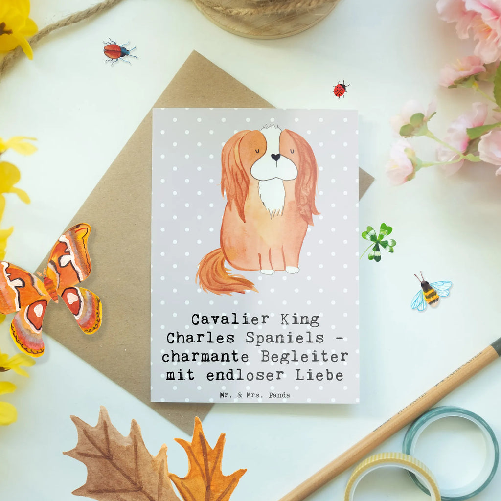 Grußkarte Cavalier King Charles Spaniel Begleiter Grußkarte, Klappkarte, Einladungskarte, Glückwunschkarte, Hochzeitskarte, Geburtstagskarte, Karte, Ansichtskarten, Hund, Hunderasse, Rassehund, Hundebesitzer, Geschenk, Tierfreund, Schenken, Welpe