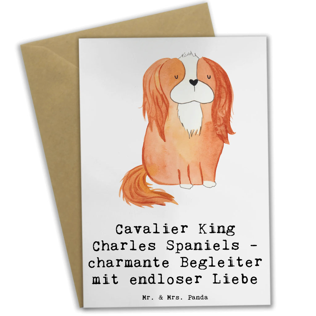 Grußkarte Cavalier King Charles Spaniel Begleiter Grußkarte, Klappkarte, Einladungskarte, Glückwunschkarte, Hochzeitskarte, Geburtstagskarte, Karte, Ansichtskarten, Hund, Hunderasse, Rassehund, Hundebesitzer, Geschenk, Tierfreund, Schenken, Welpe