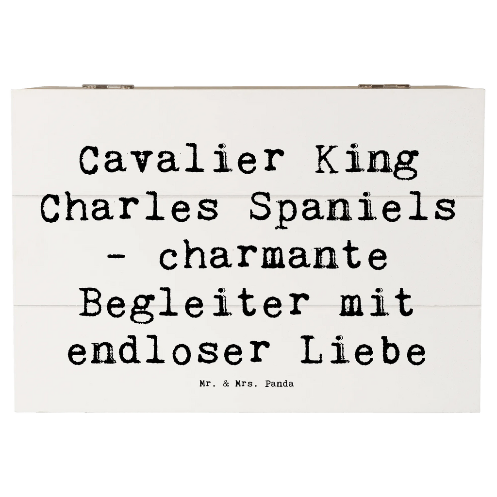 Holzkiste Spruch Cavalier King Charles Spaniel Begleiter Holzkiste, Kiste, Schatzkiste, Truhe, Schatulle, XXL, Erinnerungsbox, Erinnerungskiste, Dekokiste, Aufbewahrungsbox, Geschenkbox, Geschenkdose, Hund, Hunderasse, Rassehund, Hundebesitzer, Geschenk, Tierfreund, Schenken, Welpe