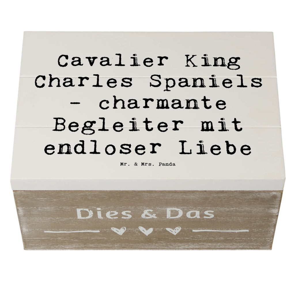 Holzkiste Spruch Cavalier King Charles Spaniel Begleiter Holzkiste, Kiste, Schatzkiste, Truhe, Schatulle, XXL, Erinnerungsbox, Erinnerungskiste, Dekokiste, Aufbewahrungsbox, Geschenkbox, Geschenkdose, Hund, Hunderasse, Rassehund, Hundebesitzer, Geschenk, Tierfreund, Schenken, Welpe