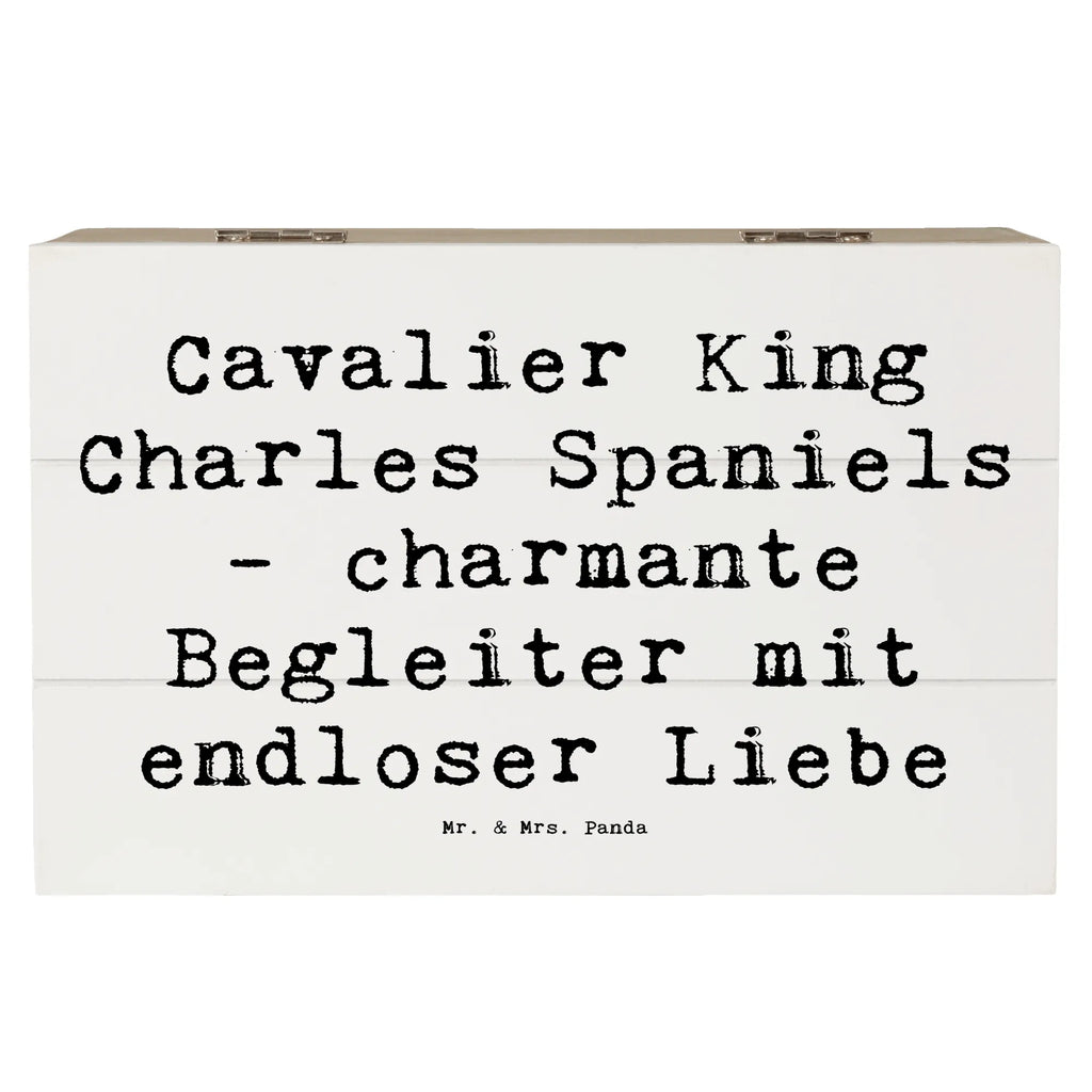 Holzkiste Spruch Cavalier King Charles Spaniel Begleiter Holzkiste, Kiste, Schatzkiste, Truhe, Schatulle, XXL, Erinnerungsbox, Erinnerungskiste, Dekokiste, Aufbewahrungsbox, Geschenkbox, Geschenkdose, Hund, Hunderasse, Rassehund, Hundebesitzer, Geschenk, Tierfreund, Schenken, Welpe