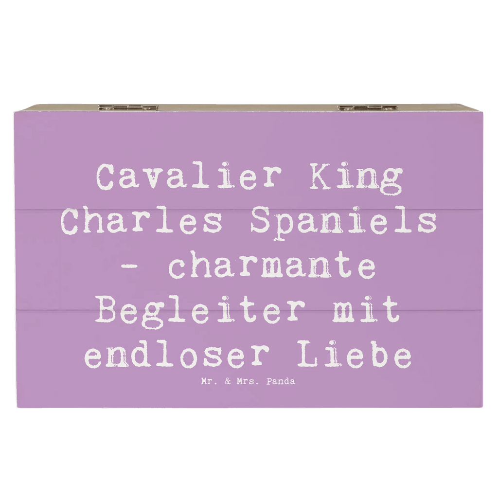 Holzkiste Spruch Cavalier King Charles Spaniel Begleiter Holzkiste, Kiste, Schatzkiste, Truhe, Schatulle, XXL, Erinnerungsbox, Erinnerungskiste, Dekokiste, Aufbewahrungsbox, Geschenkbox, Geschenkdose, Hund, Hunderasse, Rassehund, Hundebesitzer, Geschenk, Tierfreund, Schenken, Welpe