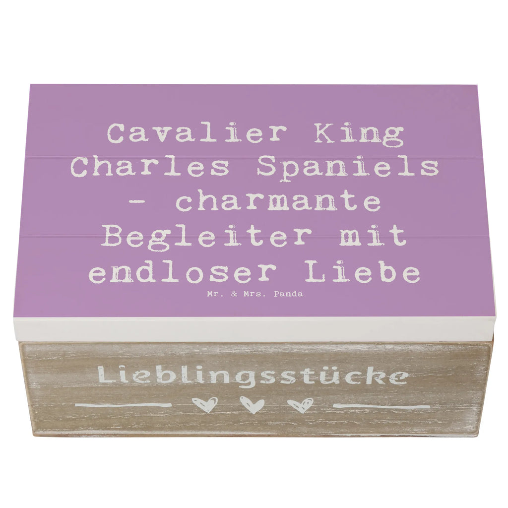 Holzkiste Spruch Cavalier King Charles Spaniel Begleiter Holzkiste, Kiste, Schatzkiste, Truhe, Schatulle, XXL, Erinnerungsbox, Erinnerungskiste, Dekokiste, Aufbewahrungsbox, Geschenkbox, Geschenkdose, Hund, Hunderasse, Rassehund, Hundebesitzer, Geschenk, Tierfreund, Schenken, Welpe