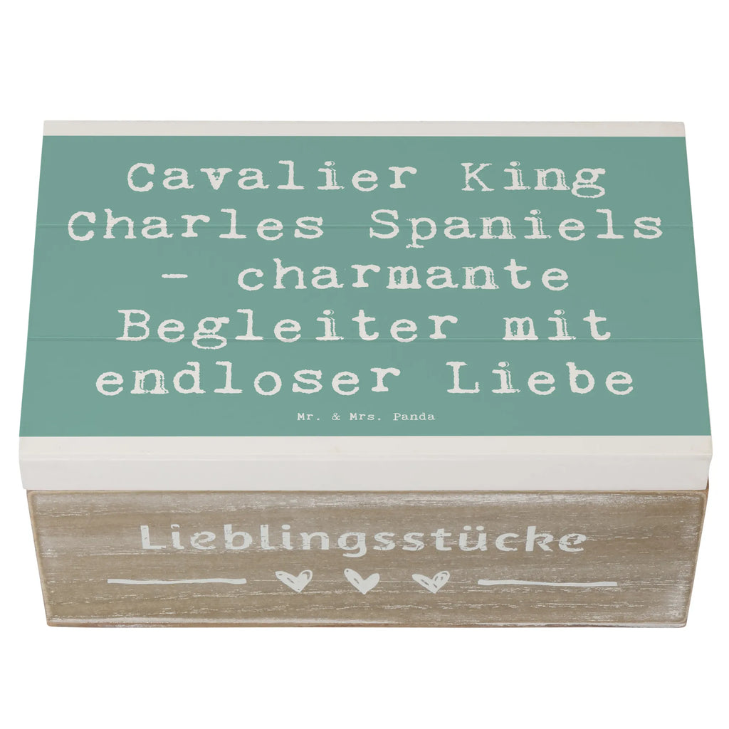 Holzkiste Spruch Cavalier King Charles Spaniel Begleiter Holzkiste, Kiste, Schatzkiste, Truhe, Schatulle, XXL, Erinnerungsbox, Erinnerungskiste, Dekokiste, Aufbewahrungsbox, Geschenkbox, Geschenkdose, Hund, Hunderasse, Rassehund, Hundebesitzer, Geschenk, Tierfreund, Schenken, Welpe