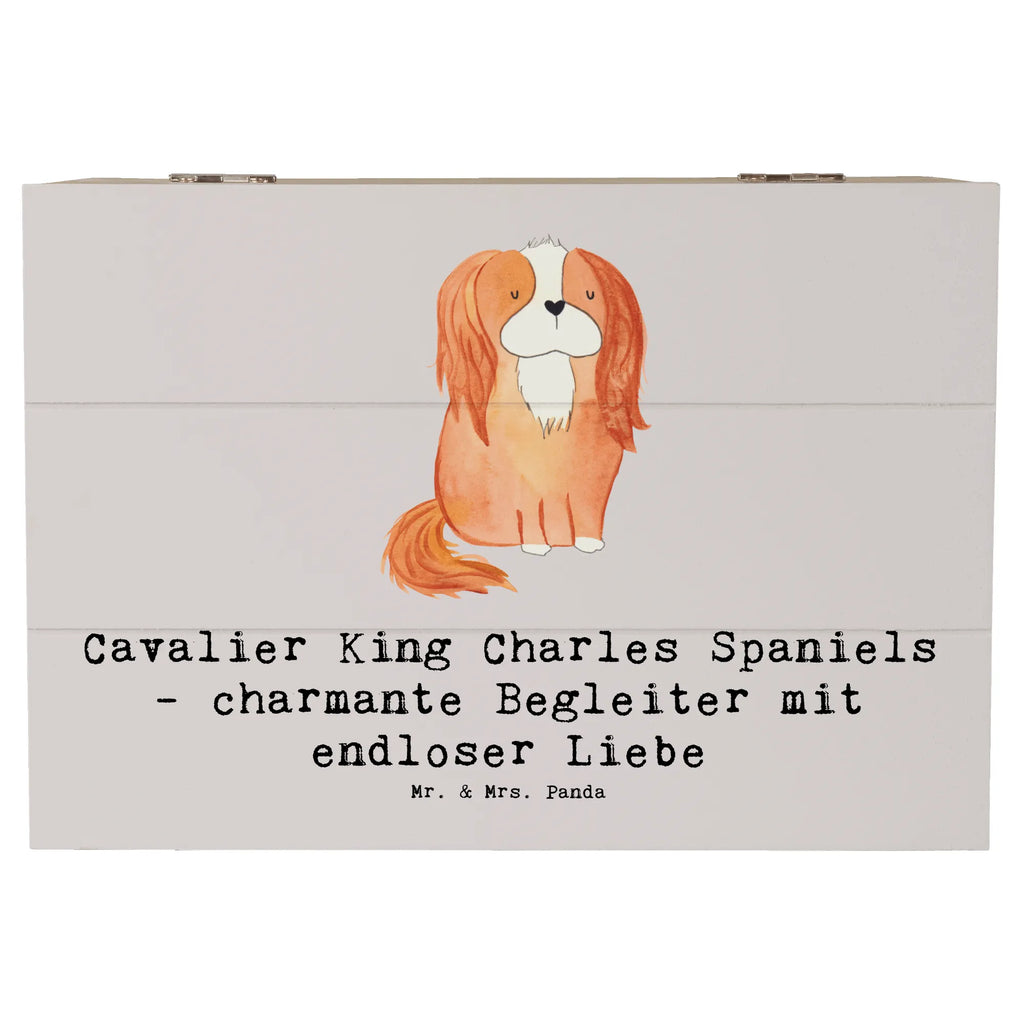 Holzkiste Cavalier King Charles Spaniel Begleiter Holzkiste, Kiste, Schatzkiste, Truhe, Schatulle, XXL, Erinnerungsbox, Erinnerungskiste, Dekokiste, Aufbewahrungsbox, Geschenkbox, Geschenkdose, Hund, Hunderasse, Rassehund, Hundebesitzer, Geschenk, Tierfreund, Schenken, Welpe