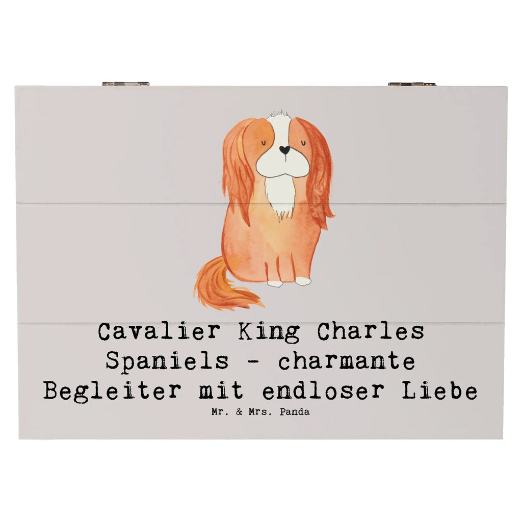 Holzkiste Cavalier King Charles Spaniel Begleiter Holzkiste, Kiste, Schatzkiste, Truhe, Schatulle, XXL, Erinnerungsbox, Erinnerungskiste, Dekokiste, Aufbewahrungsbox, Geschenkbox, Geschenkdose, Hund, Hunderasse, Rassehund, Hundebesitzer, Geschenk, Tierfreund, Schenken, Welpe