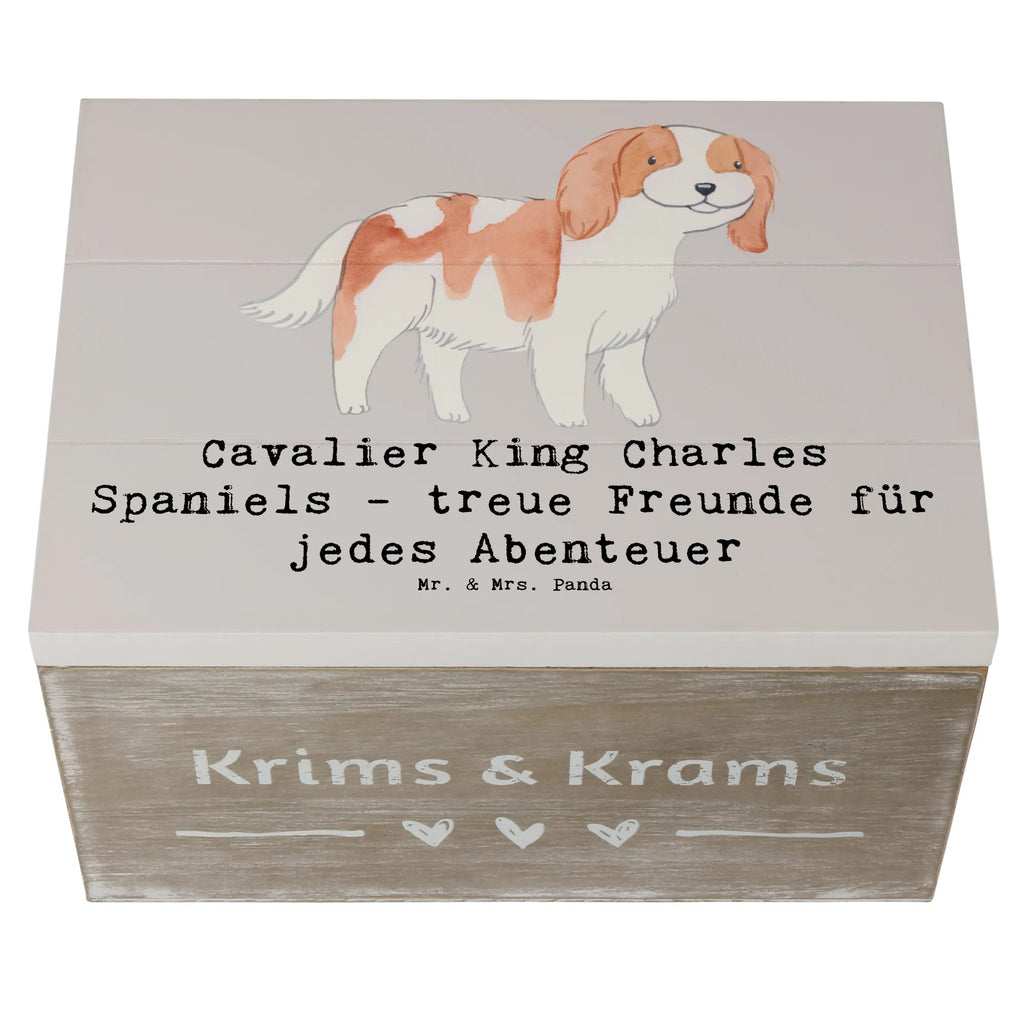 Holzkiste Cavalier King Charles Spaniel Freunde Holzkiste, Kiste, Schatzkiste, Truhe, Schatulle, XXL, Erinnerungsbox, Erinnerungskiste, Dekokiste, Aufbewahrungsbox, Geschenkbox, Geschenkdose, Hund, Hunderasse, Rassehund, Hundebesitzer, Geschenk, Tierfreund, Schenken, Welpe