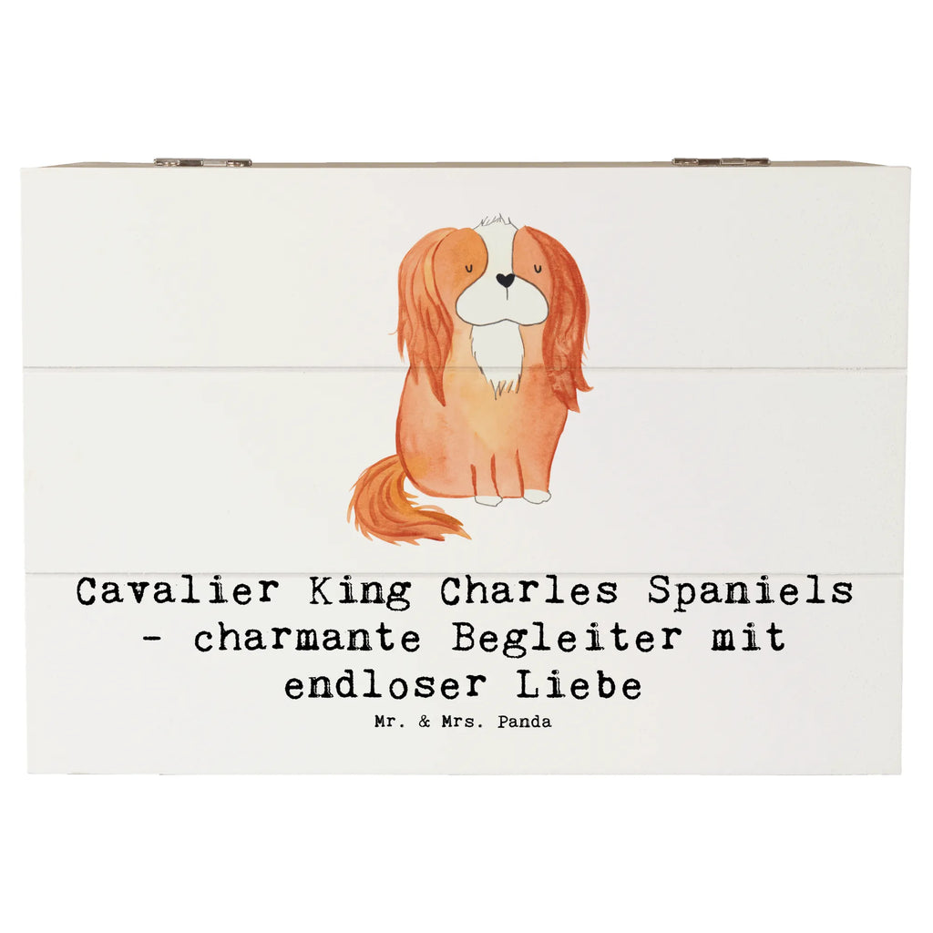 Holzkiste Cavalier King Charles Spaniel Begleiter Holzkiste, Kiste, Schatzkiste, Truhe, Schatulle, XXL, Erinnerungsbox, Erinnerungskiste, Dekokiste, Aufbewahrungsbox, Geschenkbox, Geschenkdose, Hund, Hunderasse, Rassehund, Hundebesitzer, Geschenk, Tierfreund, Schenken, Welpe