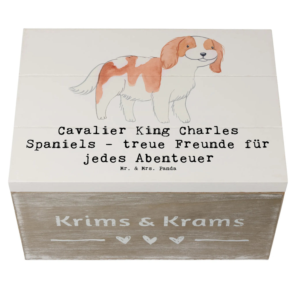 Holzkiste Cavalier King Charles Spaniel Freunde Holzkiste, Kiste, Schatzkiste, Truhe, Schatulle, XXL, Erinnerungsbox, Erinnerungskiste, Dekokiste, Aufbewahrungsbox, Geschenkbox, Geschenkdose, Hund, Hunderasse, Rassehund, Hundebesitzer, Geschenk, Tierfreund, Schenken, Welpe