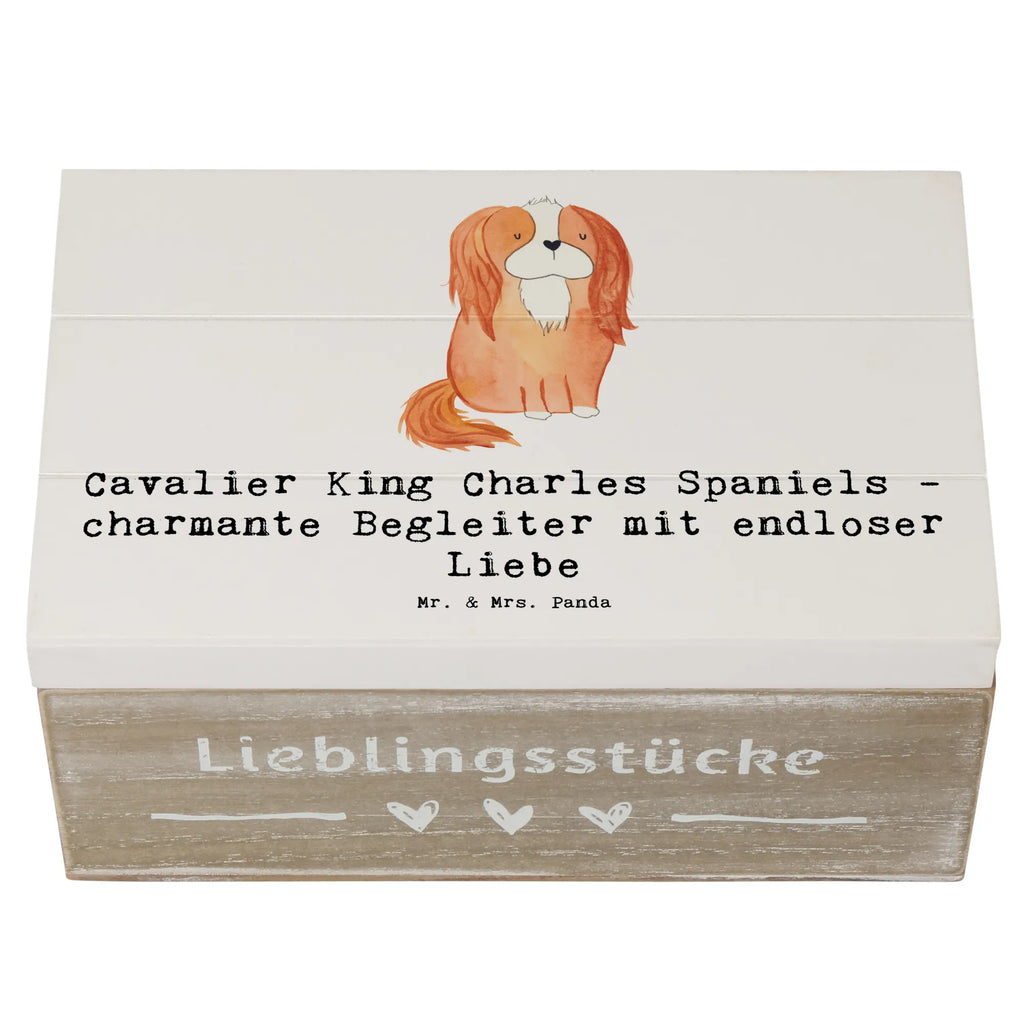 Holzkiste Cavalier King Charles Spaniel Begleiter Holzkiste, Kiste, Schatzkiste, Truhe, Schatulle, XXL, Erinnerungsbox, Erinnerungskiste, Dekokiste, Aufbewahrungsbox, Geschenkbox, Geschenkdose, Hund, Hunderasse, Rassehund, Hundebesitzer, Geschenk, Tierfreund, Schenken, Welpe