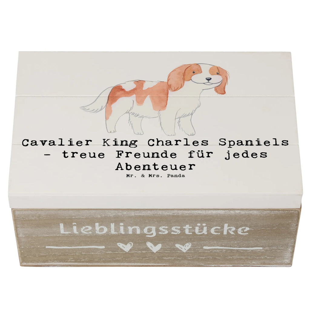 Holzkiste Cavalier King Charles Spaniel Freunde Holzkiste, Kiste, Schatzkiste, Truhe, Schatulle, XXL, Erinnerungsbox, Erinnerungskiste, Dekokiste, Aufbewahrungsbox, Geschenkbox, Geschenkdose, Hund, Hunderasse, Rassehund, Hundebesitzer, Geschenk, Tierfreund, Schenken, Welpe