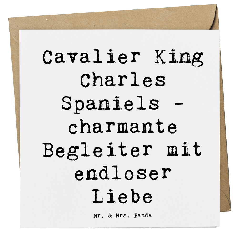 Deluxe Karte Spruch Cavalier King Charles Spaniel Begleiter Karte, Grußkarte, Klappkarte, Einladungskarte, Glückwunschkarte, Hochzeitskarte, Geburtstagskarte, Hochwertige Grußkarte, Hochwertige Klappkarte, Hund, Hunderasse, Rassehund, Hundebesitzer, Geschenk, Tierfreund, Schenken, Welpe