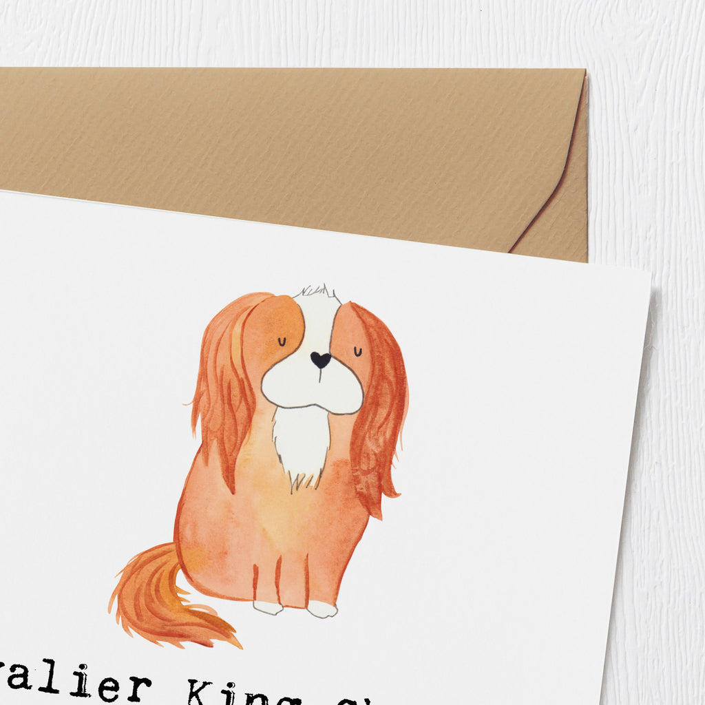 Deluxe Karte Cavalier King Charles Spaniel Begleiter Karte, Grußkarte, Klappkarte, Einladungskarte, Glückwunschkarte, Hochzeitskarte, Geburtstagskarte, Hochwertige Grußkarte, Hochwertige Klappkarte, Hund, Hunderasse, Rassehund, Hundebesitzer, Geschenk, Tierfreund, Schenken, Welpe