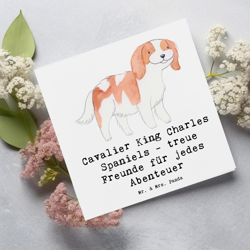 Deluxe Karte Cavalier King Charles Spaniel Freunde Karte, Grußkarte, Klappkarte, Einladungskarte, Glückwunschkarte, Hochzeitskarte, Geburtstagskarte, Hochwertige Grußkarte, Hochwertige Klappkarte, Hund, Hunderasse, Rassehund, Hundebesitzer, Geschenk, Tierfreund, Schenken, Welpe