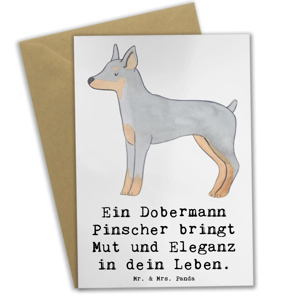 Grußkarte Dobermann Pinscher Grußkarte, Klappkarte, Einladungskarte, Glückwunschkarte, Hochzeitskarte, Geburtstagskarte, Karte, Ansichtskarten, Hund, Hunderasse, Rassehund, Hundebesitzer, Geschenk, Tierfreund, Schenken, Welpe