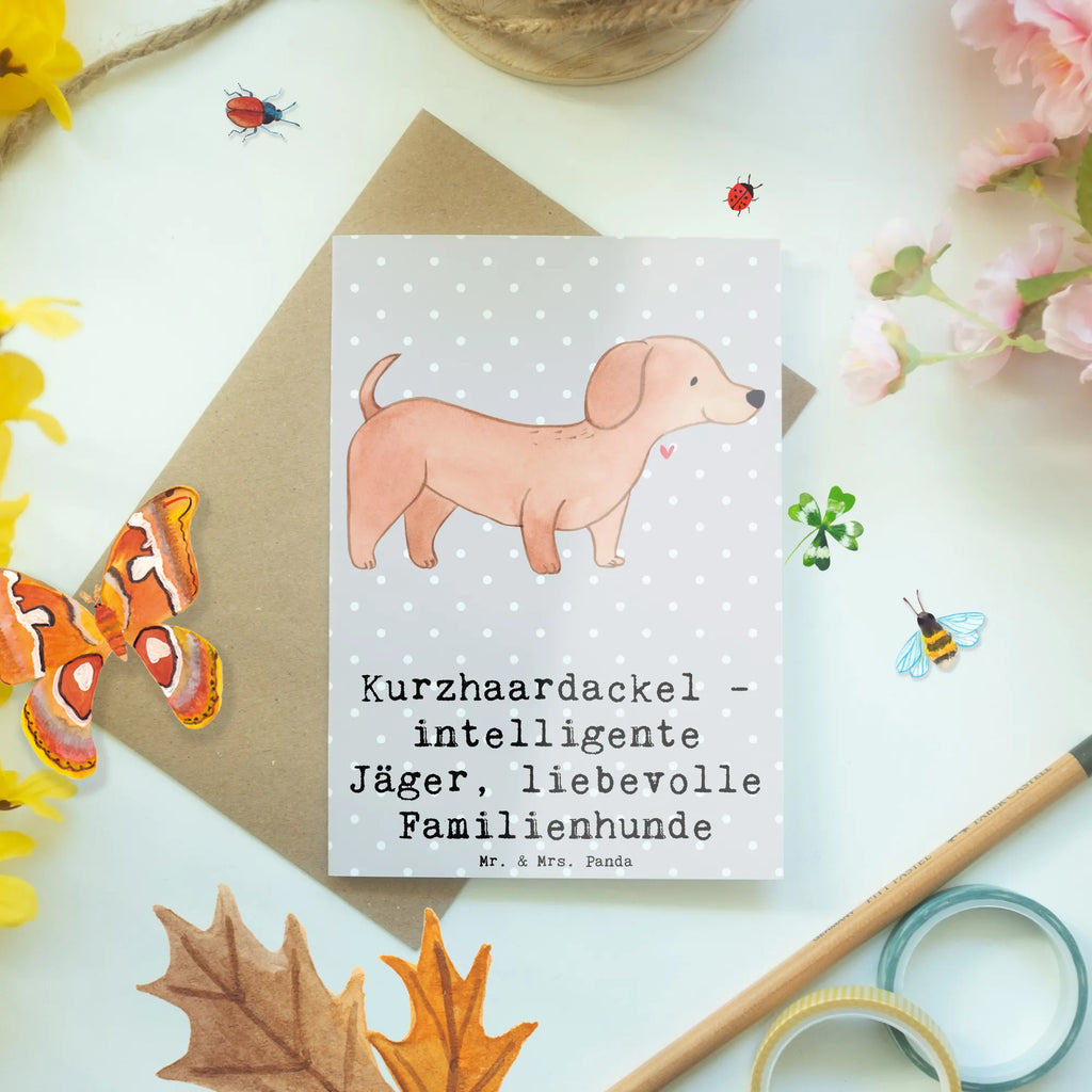 Grußkarte Kurzhaardackel Liebe Grußkarte, Klappkarte, Einladungskarte, Glückwunschkarte, Hochzeitskarte, Geburtstagskarte, Karte, Ansichtskarten, Hund, Hunderasse, Rassehund, Hundebesitzer, Geschenk, Tierfreund, Schenken, Welpe