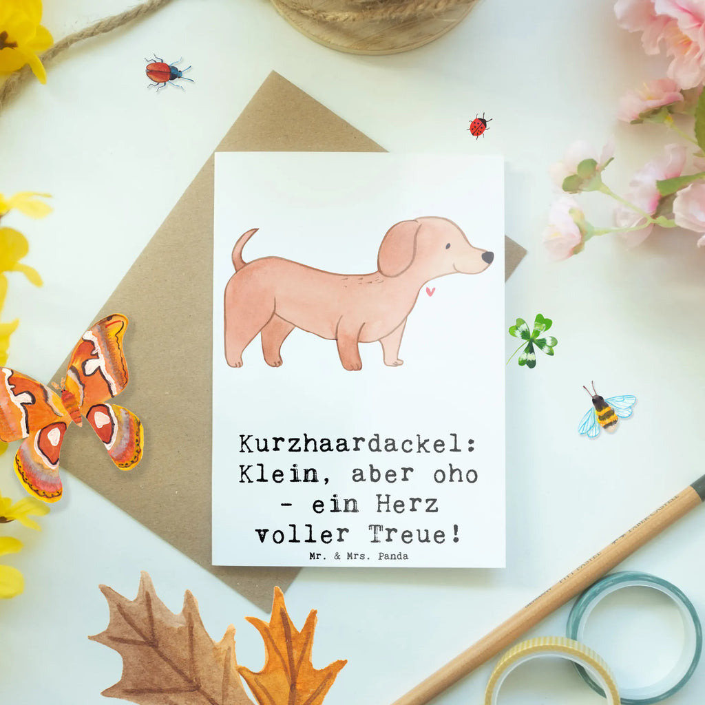 Grußkarte Kurzhaardackel Herz Grußkarte, Klappkarte, Einladungskarte, Glückwunschkarte, Hochzeitskarte, Geburtstagskarte, Karte, Ansichtskarten, Hund, Hunderasse, Rassehund, Hundebesitzer, Geschenk, Tierfreund, Schenken, Welpe