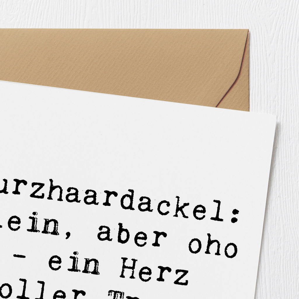 Deluxe Karte Spruch Kurzhaardackel Herz Karte, Grußkarte, Klappkarte, Einladungskarte, Glückwunschkarte, Hochzeitskarte, Geburtstagskarte, Hochwertige Grußkarte, Hochwertige Klappkarte, Hund, Hunderasse, Rassehund, Hundebesitzer, Geschenk, Tierfreund, Schenken, Welpe