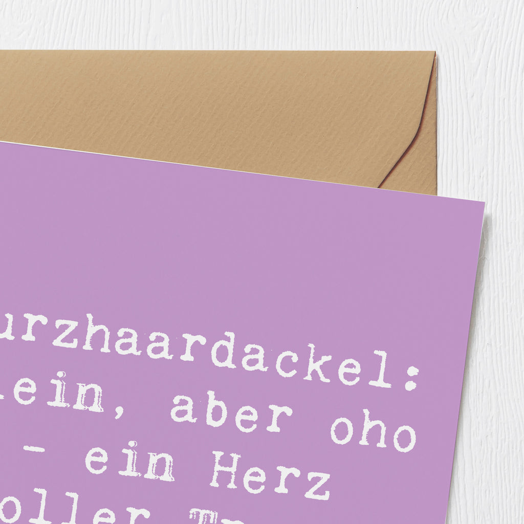 Deluxe Karte Spruch Kurzhaardackel Herz Karte, Grußkarte, Klappkarte, Einladungskarte, Glückwunschkarte, Hochzeitskarte, Geburtstagskarte, Hochwertige Grußkarte, Hochwertige Klappkarte, Hund, Hunderasse, Rassehund, Hundebesitzer, Geschenk, Tierfreund, Schenken, Welpe