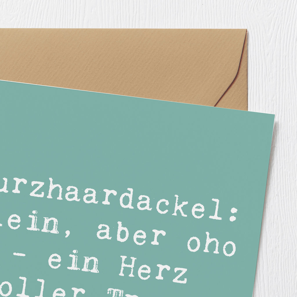 Deluxe Karte Spruch Kurzhaardackel Herz Karte, Grußkarte, Klappkarte, Einladungskarte, Glückwunschkarte, Hochzeitskarte, Geburtstagskarte, Hochwertige Grußkarte, Hochwertige Klappkarte, Hund, Hunderasse, Rassehund, Hundebesitzer, Geschenk, Tierfreund, Schenken, Welpe