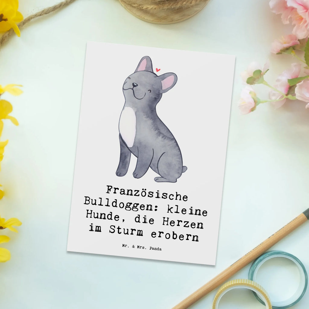 Postkarte Französische Bulldogge Postkarte, Karte, Geschenkkarte, Grußkarte, Einladung, Ansichtskarte, Geburtstagskarte, Einladungskarte, Dankeskarte, Ansichtskarten, Einladung Geburtstag, Einladungskarten Geburtstag, Hund, Hunderasse, Rassehund, Hundebesitzer, Geschenk, Tierfreund, Schenken, Welpe