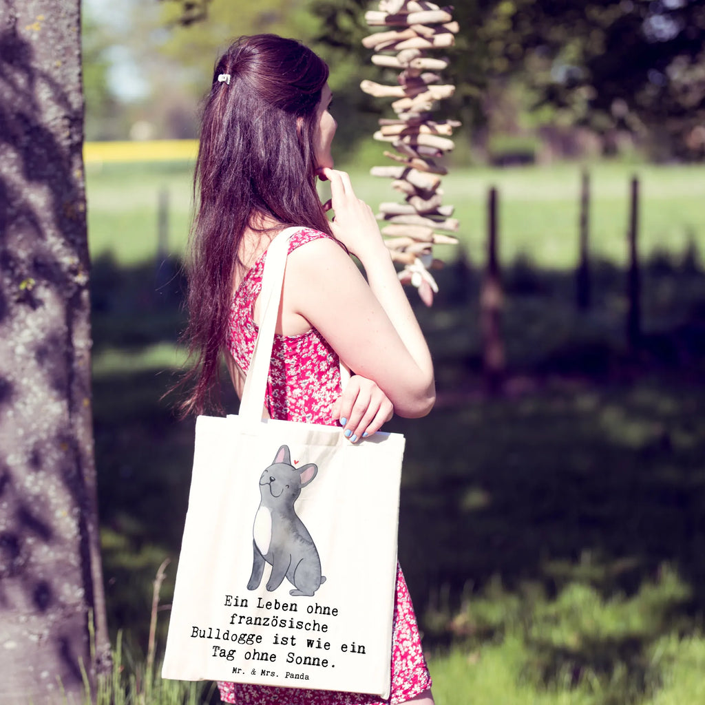 Tragetasche Französische Bulldogge Beuteltasche, Beutel, Einkaufstasche, Jutebeutel, Stoffbeutel, Tasche, Shopper, Umhängetasche, Strandtasche, Schultertasche, Stofftasche, Tragetasche, Badetasche, Jutetasche, Einkaufstüte, Laptoptasche, Hund, Hunderasse, Rassehund, Hundebesitzer, Geschenk, Tierfreund, Schenken, Welpe