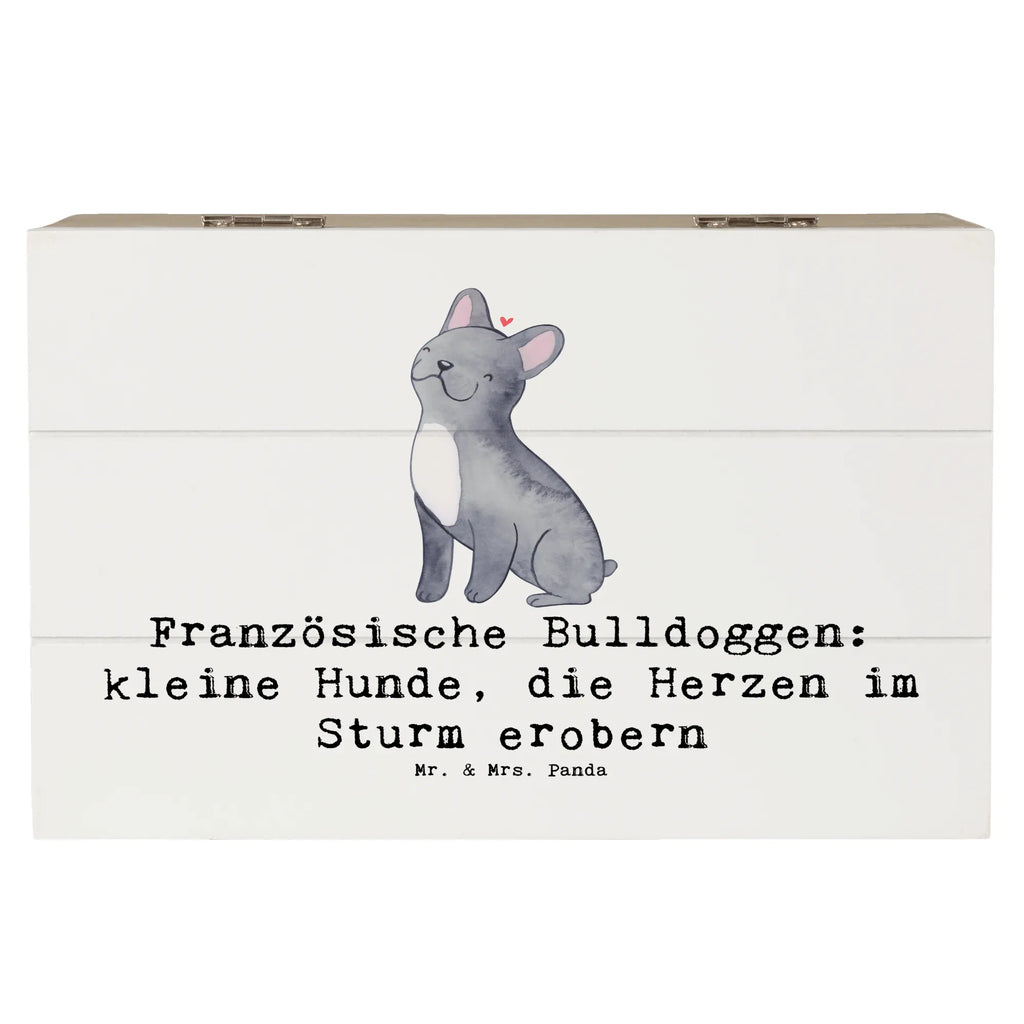 Holzkiste Französische Bulldogge Holzkiste, Kiste, Schatzkiste, Truhe, Schatulle, XXL, Erinnerungsbox, Erinnerungskiste, Dekokiste, Aufbewahrungsbox, Geschenkbox, Geschenkdose, Hund, Hunderasse, Rassehund, Hundebesitzer, Geschenk, Tierfreund, Schenken, Welpe