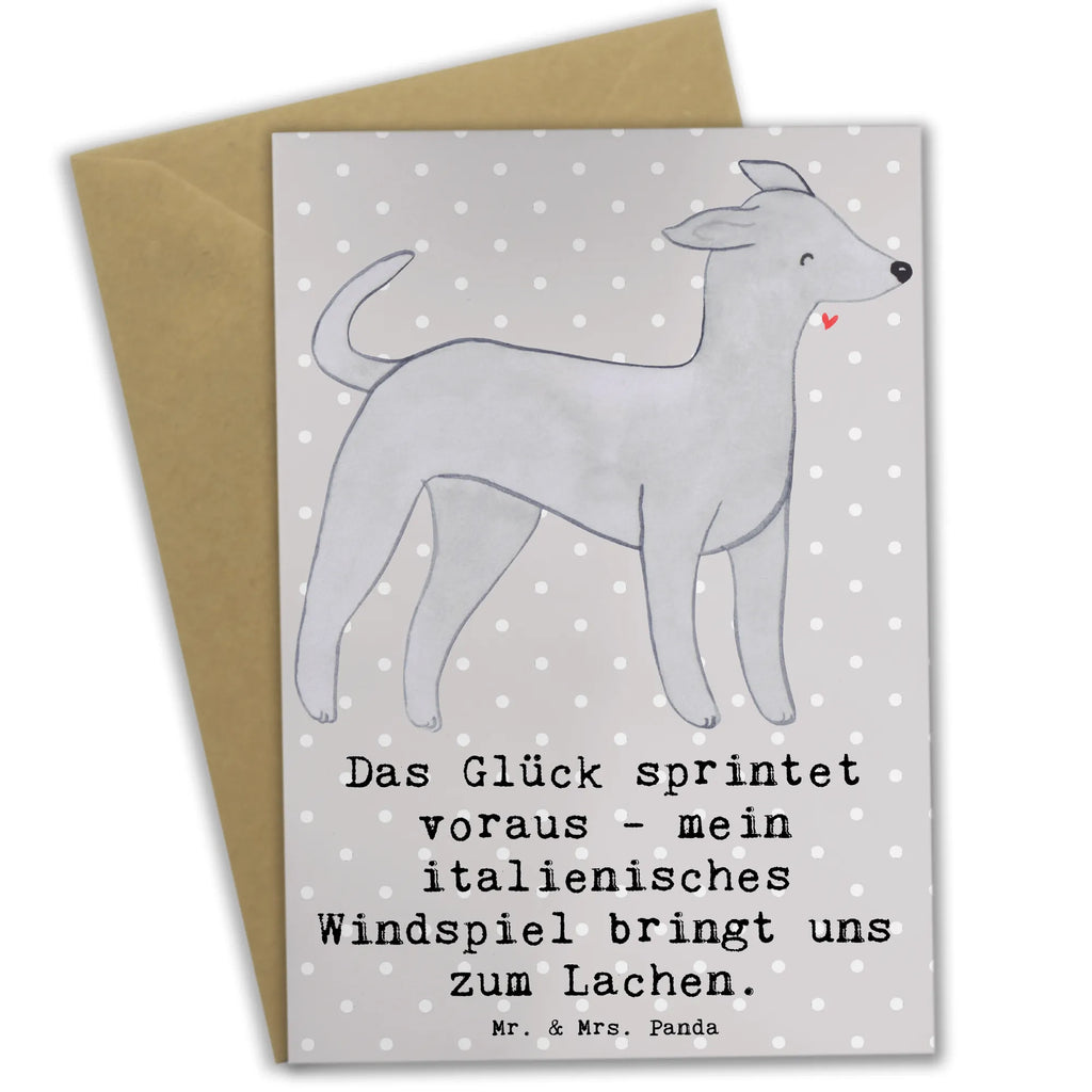 Grußkarte Italienisches Windspiel Glück Grußkarte, Klappkarte, Einladungskarte, Glückwunschkarte, Hochzeitskarte, Geburtstagskarte, Karte, Ansichtskarten, Hund, Hunderasse, Rassehund, Hundebesitzer, Geschenk, Tierfreund, Schenken, Welpe