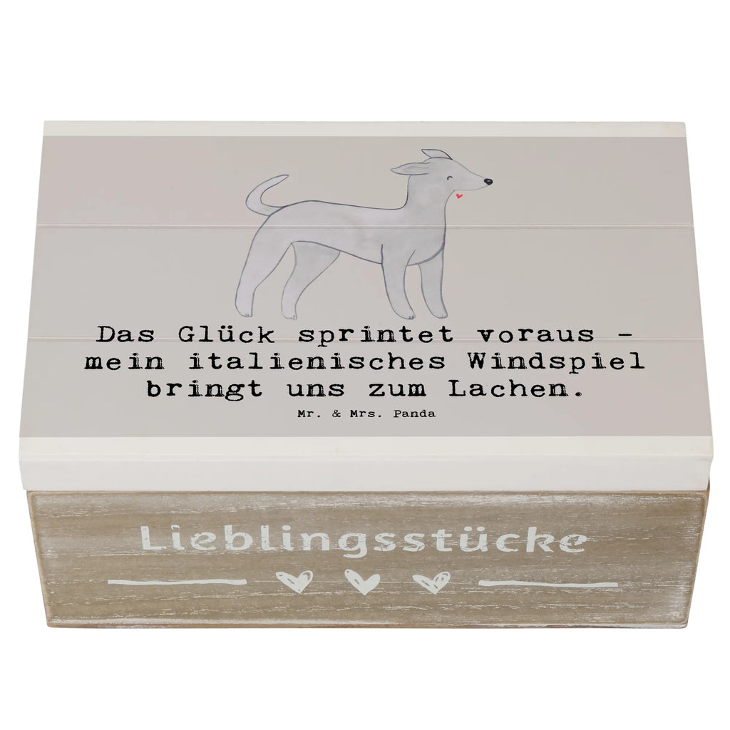 Holzkiste Italienisches Windspiel Glück Holzkiste, Kiste, Schatzkiste, Truhe, Schatulle, XXL, Erinnerungsbox, Erinnerungskiste, Dekokiste, Aufbewahrungsbox, Geschenkbox, Geschenkdose, Hund, Hunderasse, Rassehund, Hundebesitzer, Geschenk, Tierfreund, Schenken, Welpe