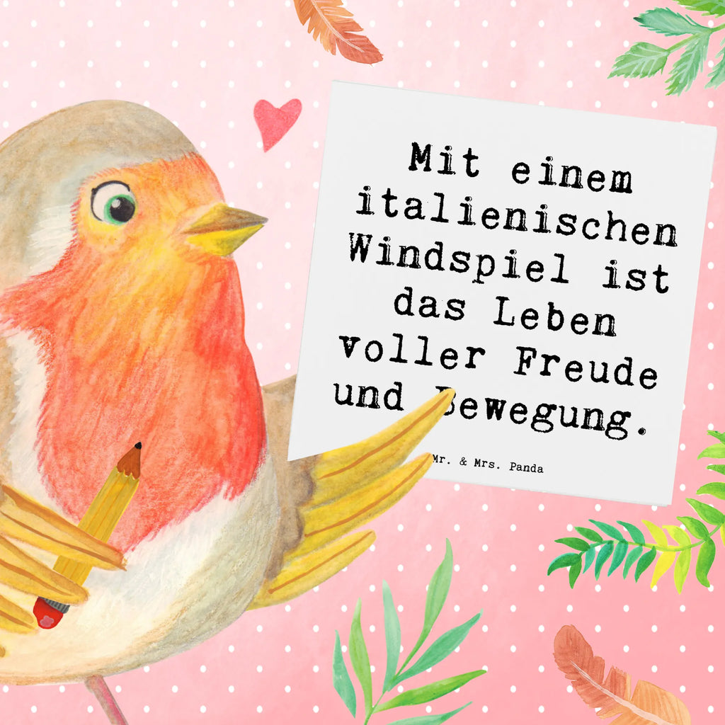 Deluxe Karte Spruch Italienisches Windspiel Glück Karte, Grußkarte, Klappkarte, Einladungskarte, Glückwunschkarte, Hochzeitskarte, Geburtstagskarte, Hochwertige Grußkarte, Hochwertige Klappkarte, Hund, Hunderasse, Rassehund, Hundebesitzer, Geschenk, Tierfreund, Schenken, Welpe