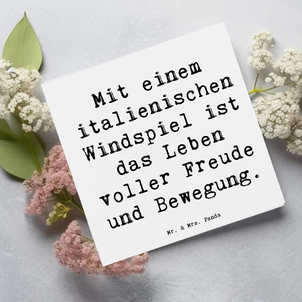 Deluxe Karte Spruch Italienisches Windspiel Glück Karte, Grußkarte, Klappkarte, Einladungskarte, Glückwunschkarte, Hochzeitskarte, Geburtstagskarte, Hochwertige Grußkarte, Hochwertige Klappkarte, Hund, Hunderasse, Rassehund, Hundebesitzer, Geschenk, Tierfreund, Schenken, Welpe