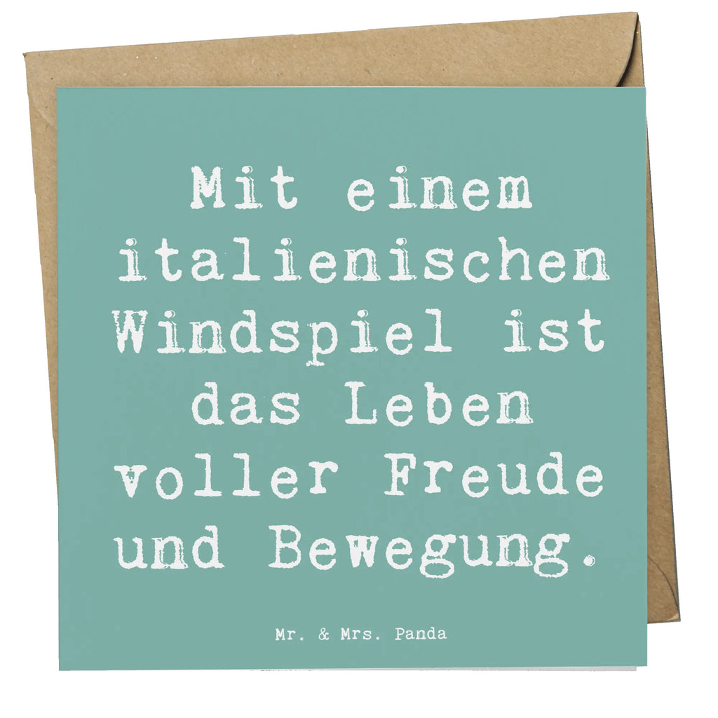 Deluxe Karte Spruch Italienisches Windspiel Glück Karte, Grußkarte, Klappkarte, Einladungskarte, Glückwunschkarte, Hochzeitskarte, Geburtstagskarte, Hochwertige Grußkarte, Hochwertige Klappkarte, Hund, Hunderasse, Rassehund, Hundebesitzer, Geschenk, Tierfreund, Schenken, Welpe