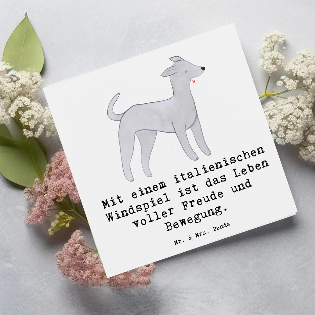 Deluxe Karte Italienisches Windspiel Glück Karte, Grußkarte, Klappkarte, Einladungskarte, Glückwunschkarte, Hochzeitskarte, Geburtstagskarte, Hochwertige Grußkarte, Hochwertige Klappkarte, Hund, Hunderasse, Rassehund, Hundebesitzer, Geschenk, Tierfreund, Schenken, Welpe