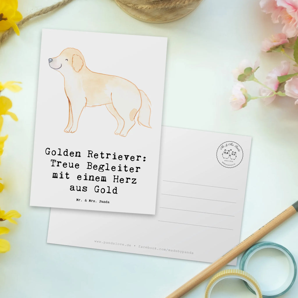 Postkarte Golden Retriever Freund Postkarte, Karte, Geschenkkarte, Grußkarte, Einladung, Ansichtskarte, Geburtstagskarte, Einladungskarte, Dankeskarte, Ansichtskarten, Einladung Geburtstag, Einladungskarten Geburtstag, Hund, Hunderasse, Rassehund, Hundebesitzer, Geschenk, Tierfreund, Schenken, Welpe