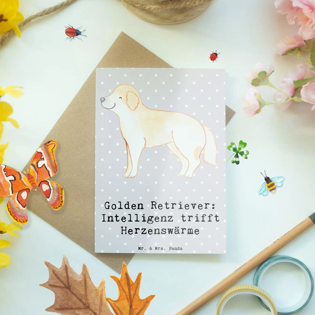 Grußkarte Golden Retriever Liebe Grußkarte, Klappkarte, Einladungskarte, Glückwunschkarte, Hochzeitskarte, Geburtstagskarte, Karte, Ansichtskarten, Hund, Hunderasse, Rassehund, Hundebesitzer, Geschenk, Tierfreund, Schenken, Welpe