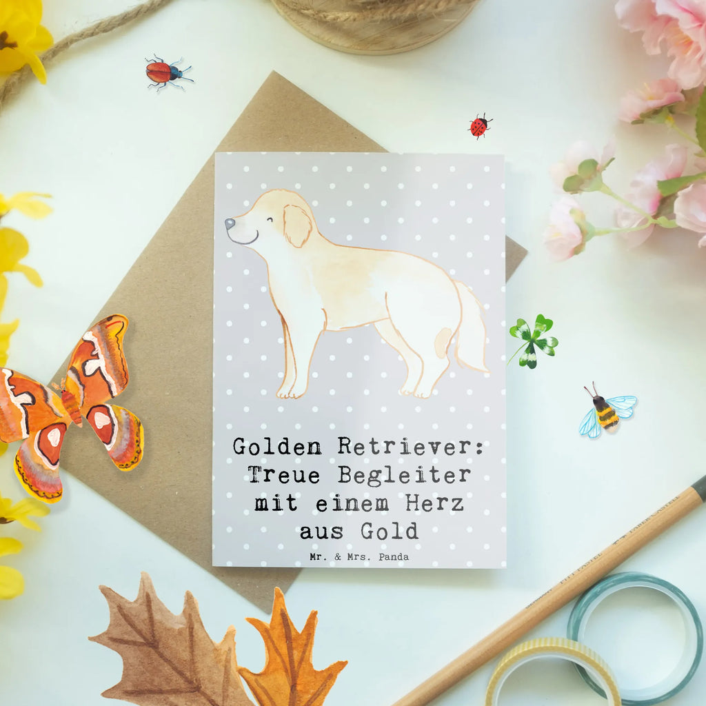 Grußkarte Golden Retriever Freund Grußkarte, Klappkarte, Einladungskarte, Glückwunschkarte, Hochzeitskarte, Geburtstagskarte, Karte, Ansichtskarten, Hund, Hunderasse, Rassehund, Hundebesitzer, Geschenk, Tierfreund, Schenken, Welpe