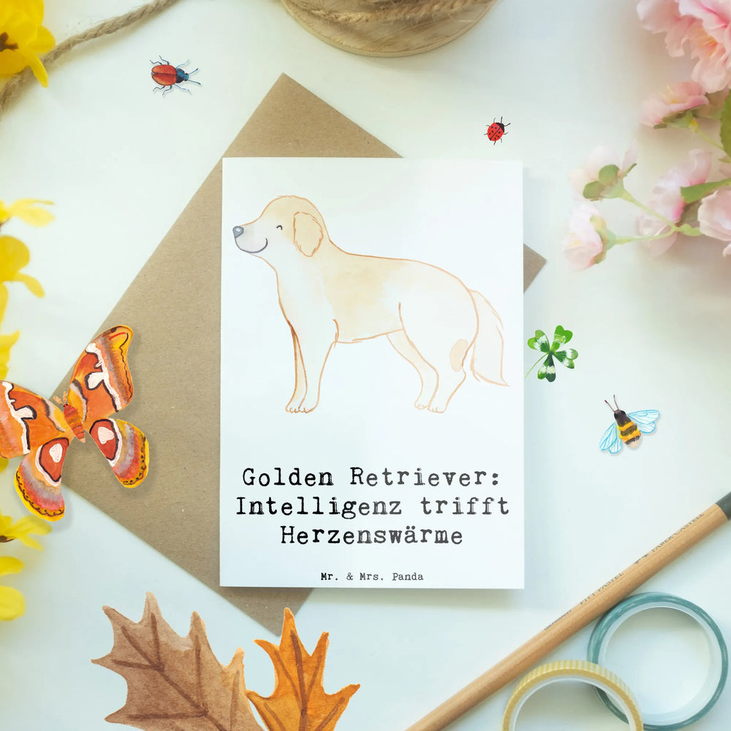 Grußkarte Golden Retriever Liebe Grußkarte, Klappkarte, Einladungskarte, Glückwunschkarte, Hochzeitskarte, Geburtstagskarte, Karte, Ansichtskarten, Hund, Hunderasse, Rassehund, Hundebesitzer, Geschenk, Tierfreund, Schenken, Welpe