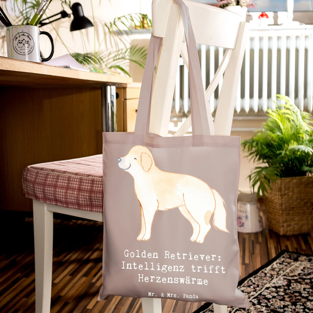 Tragetasche Golden Retriever Liebe Beuteltasche, Beutel, Einkaufstasche, Jutebeutel, Stoffbeutel, Tasche, Shopper, Umhängetasche, Strandtasche, Schultertasche, Stofftasche, Tragetasche, Badetasche, Jutetasche, Einkaufstüte, Laptoptasche, Hund, Hunderasse, Rassehund, Hundebesitzer, Geschenk, Tierfreund, Schenken, Welpe