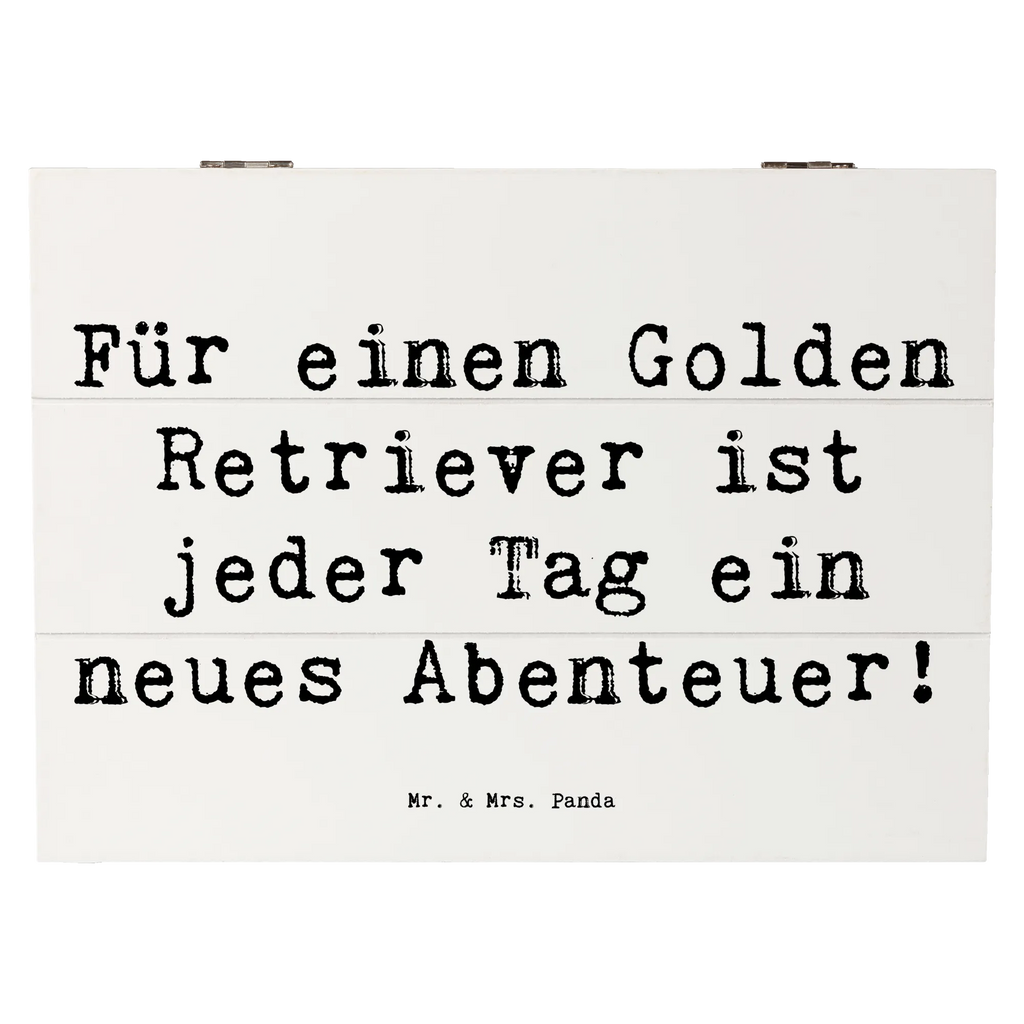 Holzkiste Spruch Golden Retriever Abenteuer Holzkiste, Kiste, Schatzkiste, Truhe, Schatulle, XXL, Erinnerungsbox, Erinnerungskiste, Dekokiste, Aufbewahrungsbox, Geschenkbox, Geschenkdose, Hund, Hunderasse, Rassehund, Hundebesitzer, Geschenk, Tierfreund, Schenken, Welpe