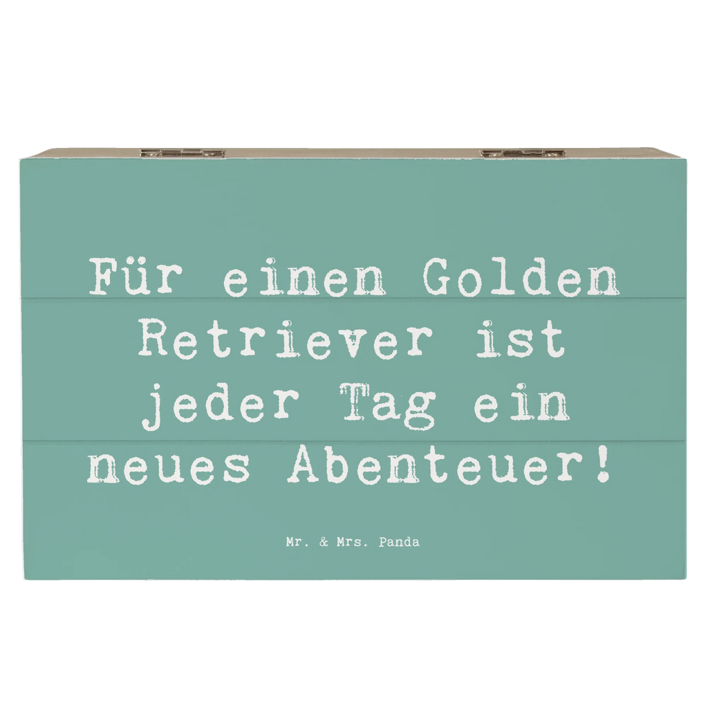 Holzkiste Spruch Golden Retriever Abenteuer Holzkiste, Kiste, Schatzkiste, Truhe, Schatulle, XXL, Erinnerungsbox, Erinnerungskiste, Dekokiste, Aufbewahrungsbox, Geschenkbox, Geschenkdose, Hund, Hunderasse, Rassehund, Hundebesitzer, Geschenk, Tierfreund, Schenken, Welpe