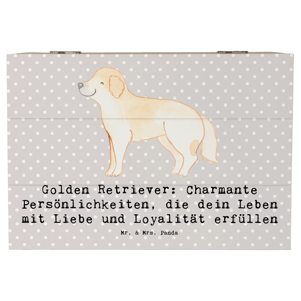 Holzkiste Golden Retriever Charme Holzkiste, Kiste, Schatzkiste, Truhe, Schatulle, XXL, Erinnerungsbox, Erinnerungskiste, Dekokiste, Aufbewahrungsbox, Geschenkbox, Geschenkdose, Hund, Hunderasse, Rassehund, Hundebesitzer, Geschenk, Tierfreund, Schenken, Welpe