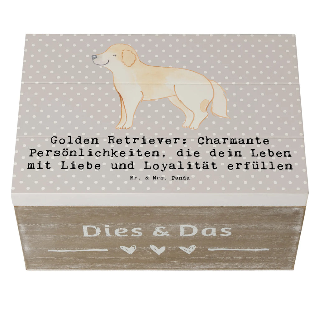 Holzkiste Golden Retriever Charme Holzkiste, Kiste, Schatzkiste, Truhe, Schatulle, XXL, Erinnerungsbox, Erinnerungskiste, Dekokiste, Aufbewahrungsbox, Geschenkbox, Geschenkdose, Hund, Hunderasse, Rassehund, Hundebesitzer, Geschenk, Tierfreund, Schenken, Welpe