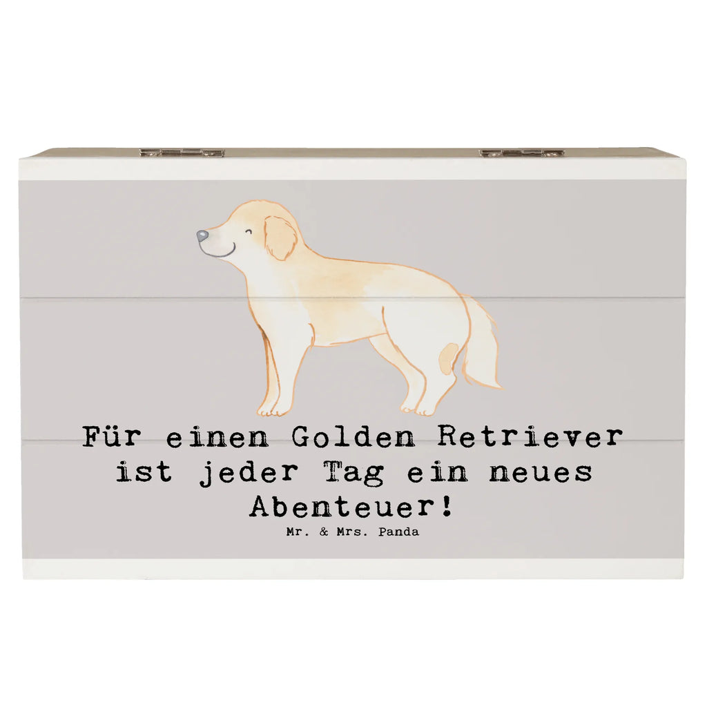 Holzkiste Golden Retriever Abenteuer Holzkiste, Kiste, Schatzkiste, Truhe, Schatulle, XXL, Erinnerungsbox, Erinnerungskiste, Dekokiste, Aufbewahrungsbox, Geschenkbox, Geschenkdose, Hund, Hunderasse, Rassehund, Hundebesitzer, Geschenk, Tierfreund, Schenken, Welpe