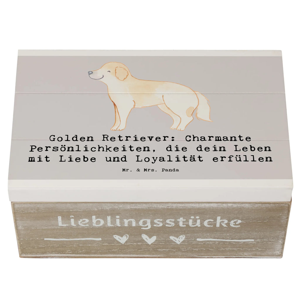 Holzkiste Golden Retriever Charme Holzkiste, Kiste, Schatzkiste, Truhe, Schatulle, XXL, Erinnerungsbox, Erinnerungskiste, Dekokiste, Aufbewahrungsbox, Geschenkbox, Geschenkdose, Hund, Hunderasse, Rassehund, Hundebesitzer, Geschenk, Tierfreund, Schenken, Welpe