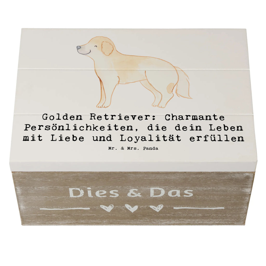 Holzkiste Golden Retriever Charme Holzkiste, Kiste, Schatzkiste, Truhe, Schatulle, XXL, Erinnerungsbox, Erinnerungskiste, Dekokiste, Aufbewahrungsbox, Geschenkbox, Geschenkdose, Hund, Hunderasse, Rassehund, Hundebesitzer, Geschenk, Tierfreund, Schenken, Welpe