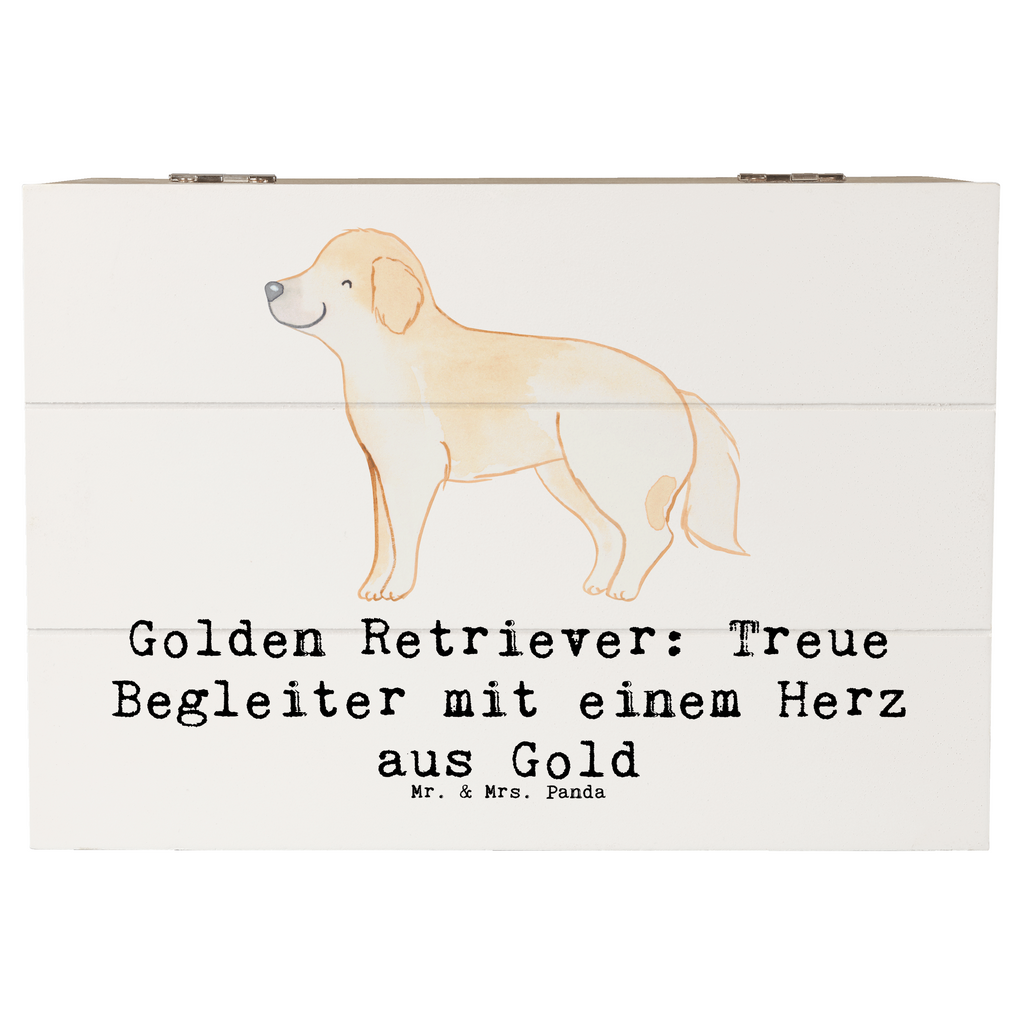 Holzkiste Golden Retriever Freund Holzkiste, Kiste, Schatzkiste, Truhe, Schatulle, XXL, Erinnerungsbox, Erinnerungskiste, Dekokiste, Aufbewahrungsbox, Geschenkbox, Geschenkdose, Hund, Hunderasse, Rassehund, Hundebesitzer, Geschenk, Tierfreund, Schenken, Welpe