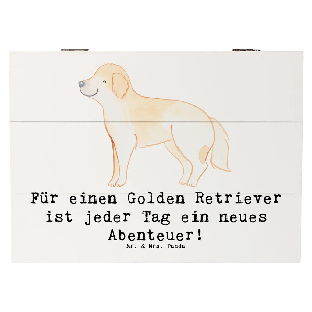 Holzkiste Golden Retriever Abenteuer Holzkiste, Kiste, Schatzkiste, Truhe, Schatulle, XXL, Erinnerungsbox, Erinnerungskiste, Dekokiste, Aufbewahrungsbox, Geschenkbox, Geschenkdose, Hund, Hunderasse, Rassehund, Hundebesitzer, Geschenk, Tierfreund, Schenken, Welpe